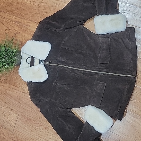 NWOT Wilson's Suede Leather Ranchers Jacket w/ Faux Fur - Picture 13 of 16